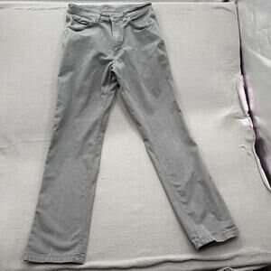 Duluth Trading Pants Mens 34x36 Gray Flex Fire Hose Canvas Stretch Workwear